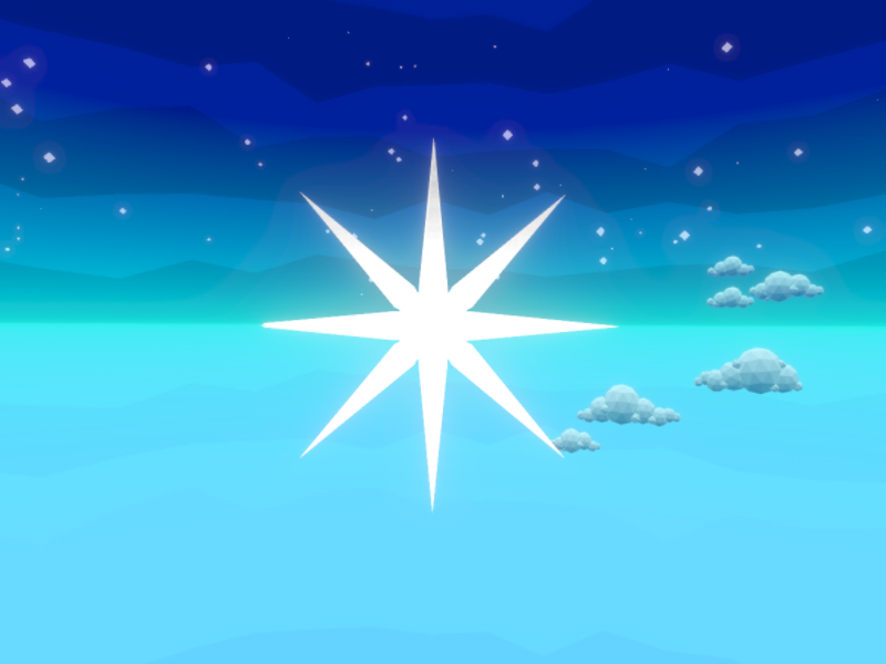 Δ - Beautiful Starlit Aqua Field