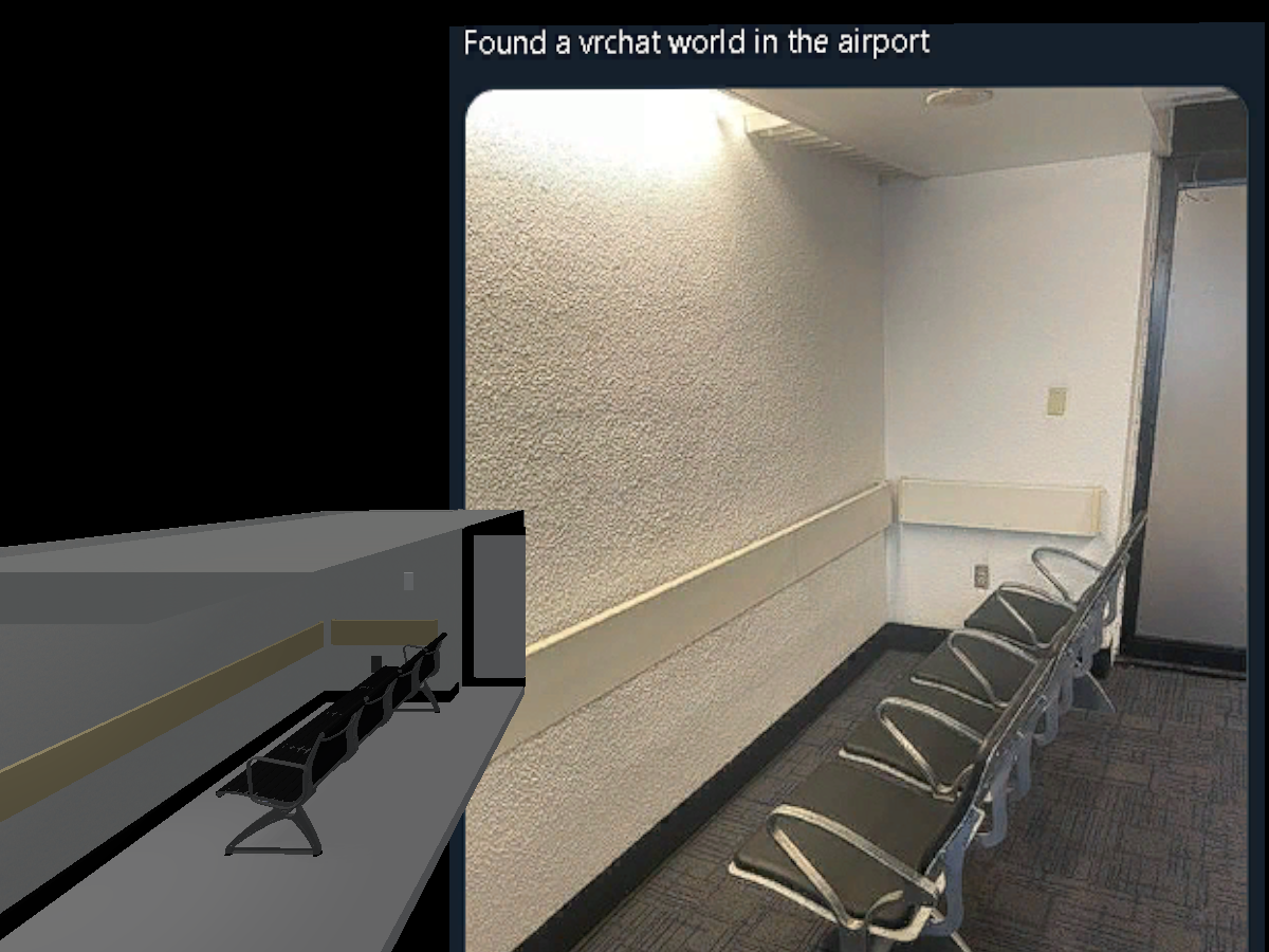 Found an airport in a Vrchat world