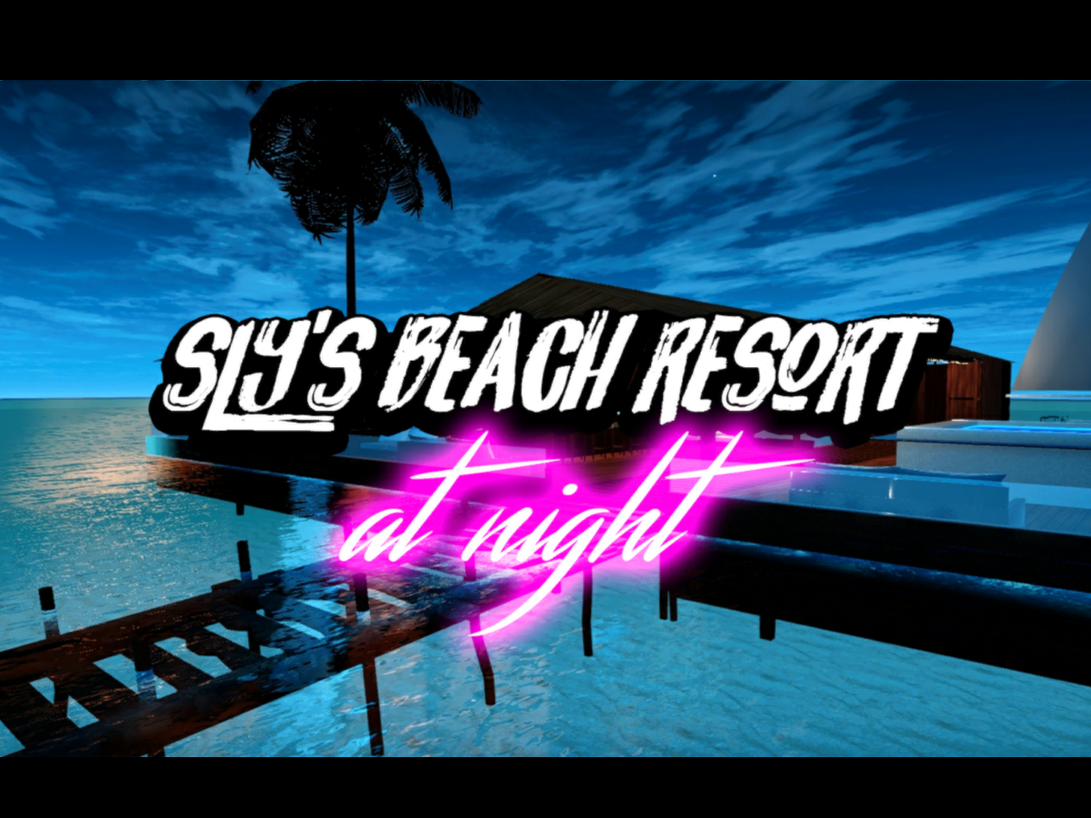Sly‘s Beach Resort At Night