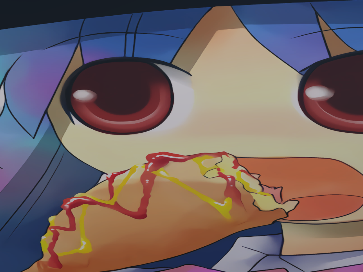 Tenshi Eating A Corndog