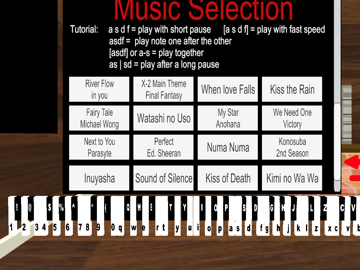 Virtual Piano W Song List Worlds On Vrchat Beta