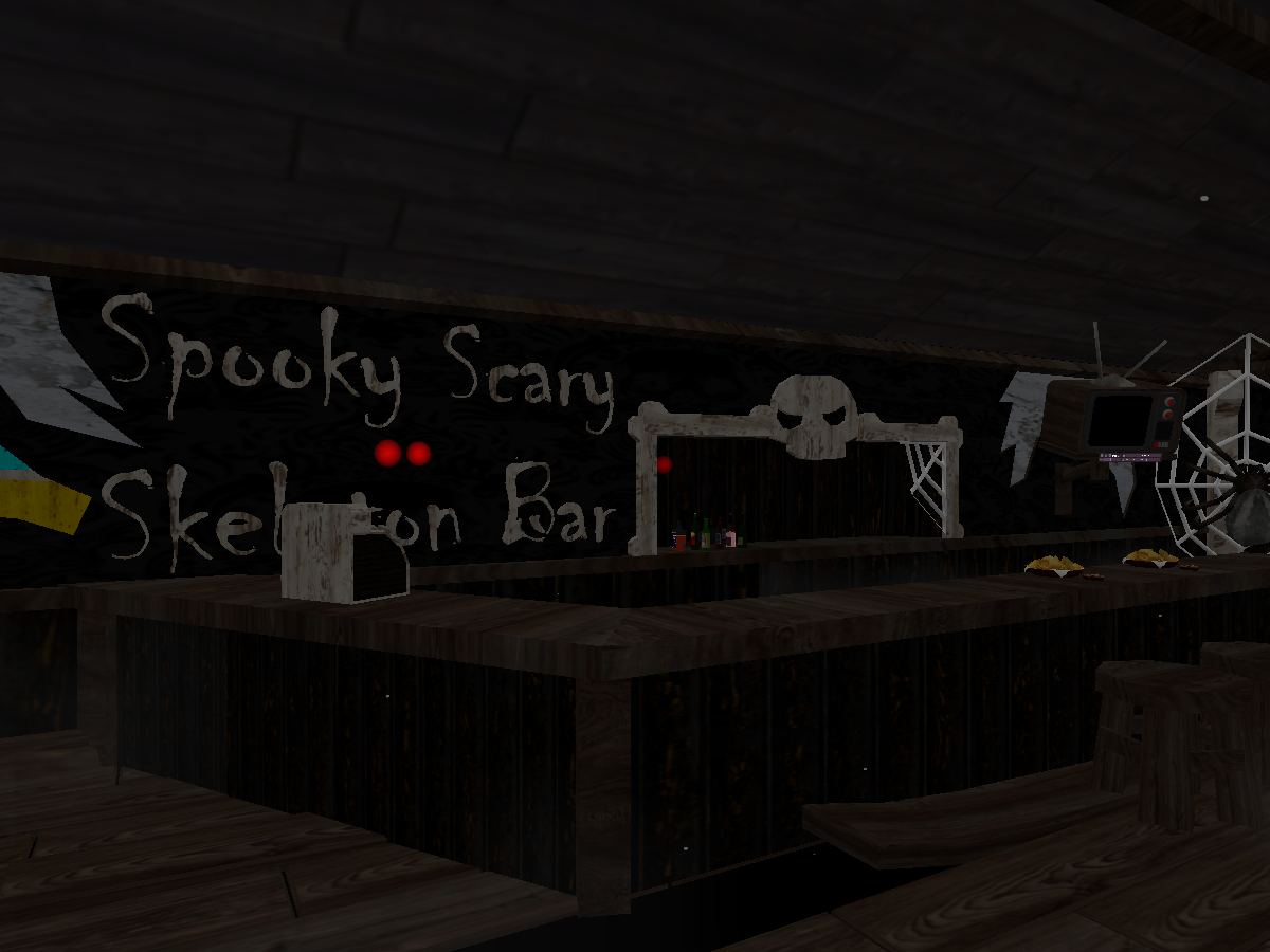 Spooky scary skeleton bar