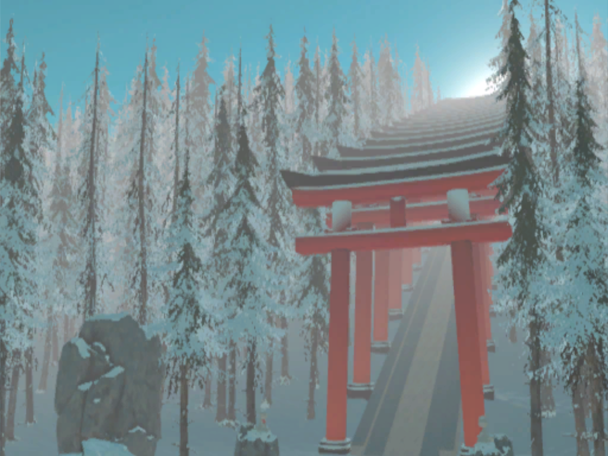 白雪に潜む神社 -White Snow Shrine-