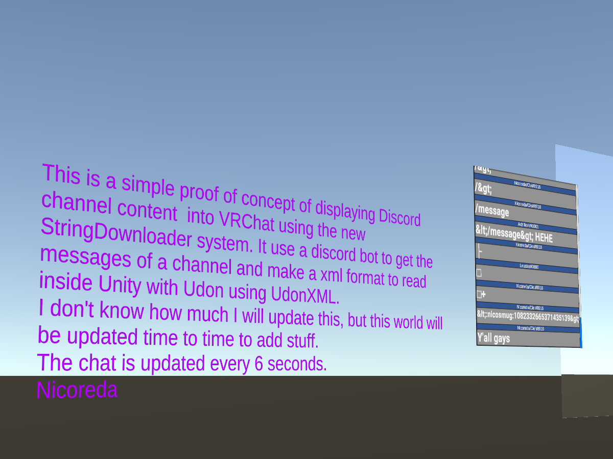 Udon Discord Chat to VRC