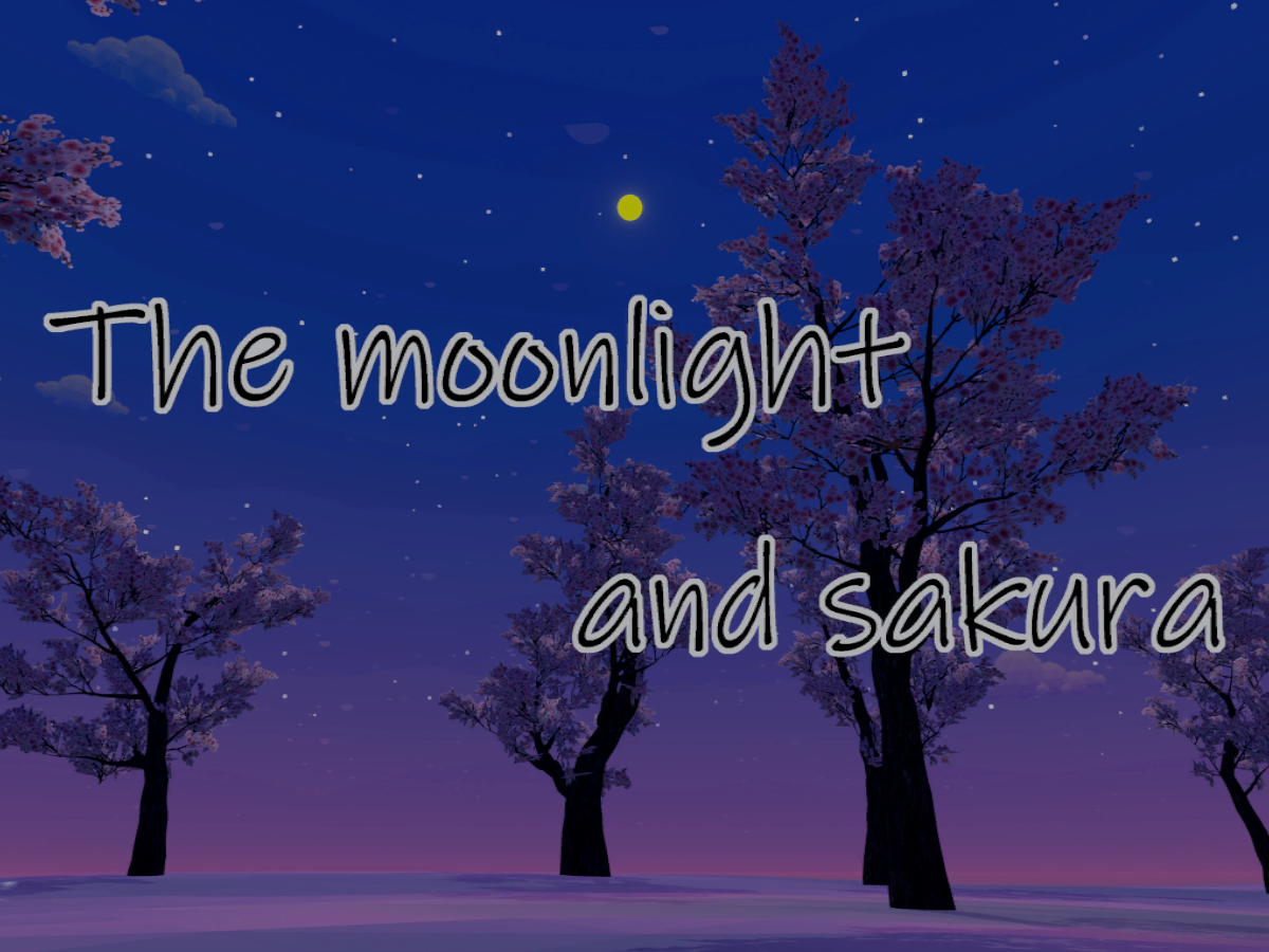 The moonlight and sakura