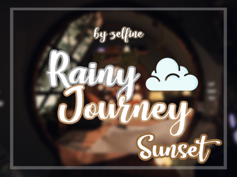 Rainy Journey in Sunset
