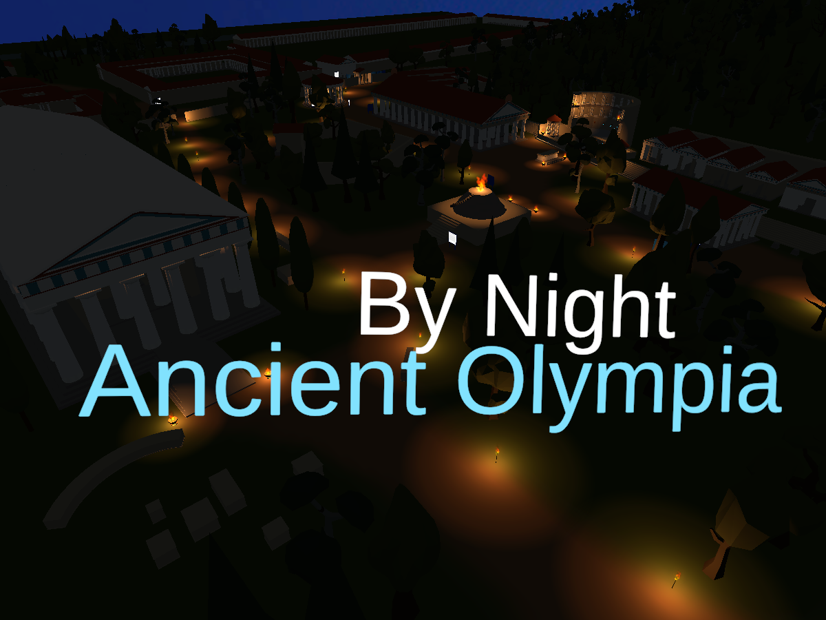 Ancient Olympia By Night