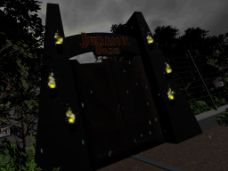 Jurassic Park Gate - Rainy Night 2․0