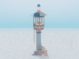 Lighthouse In The Snow