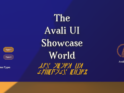 The Avali UI Showcase