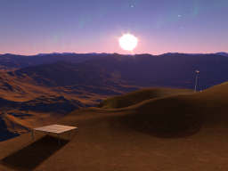 Avali campsite at sunset