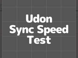 Udon Sync Speed Test