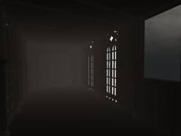 A dark foreboding corridor
