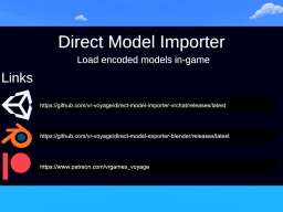 Direct Model Importer First Demo