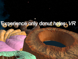 Experience only donut holes˸ VR