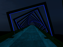 Neon Spiral Bridge
