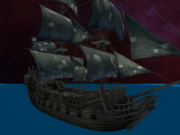The black pearl at night