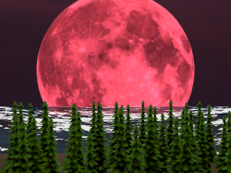 Lakefront‚ Scarlet Moon