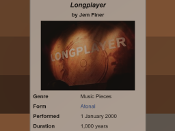 LONGPLAYER - the 1000 year long musical composition