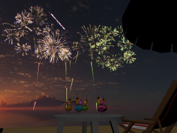 Fireworks festival on the sea