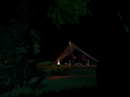 Quiet tent in the woods
