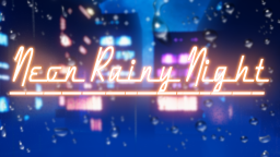 Neon Rainy Night
