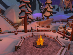 Winter snow campfire‚ archery ＆ chess