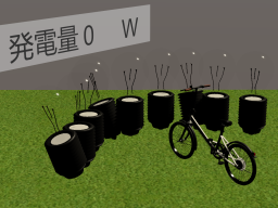 自転車で発電！VRCフィットネスバイク Udonモード sampleワールド