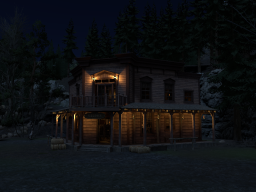 Western Saloon at Night