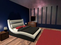This is my bed room but I hate it․