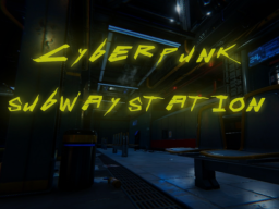 Cyberpunk subway station