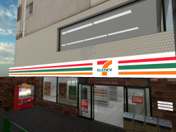 Low poly Japanese 7-Eleven