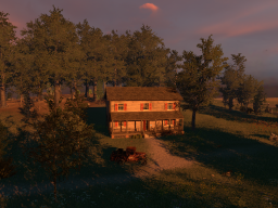 Farmhouse at Sunset
