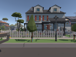 low poly town wip