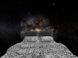Galaxy Cube Bed Mirror
