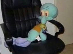 SQUIDWARD ON A CHAIR