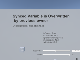 Synced variables is Overwritten by previous owner