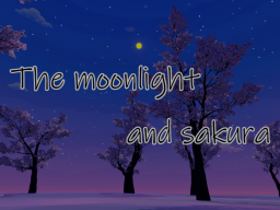 The moonlight and sakura