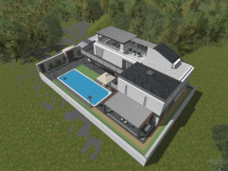 Modern House With Pool In Mountains