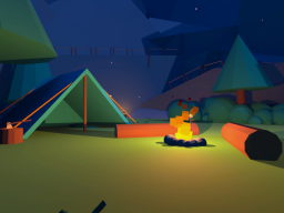 LowPoly Night Camp